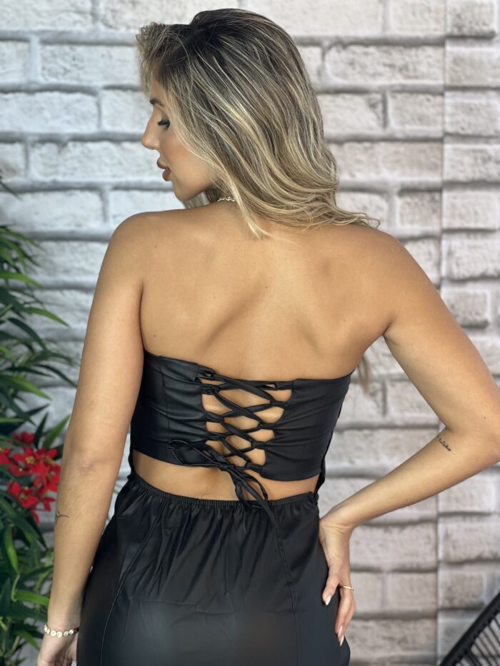 vestido courino kyara preto vestido courino kyara preto