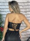 vestido courino kyara preto