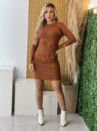 vestido midi modal leyla terracota
