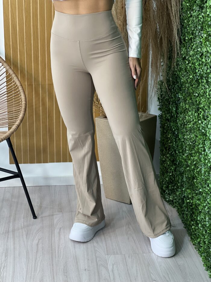 calca flare poliamida bibi bege calca flare poliamida bibi bege