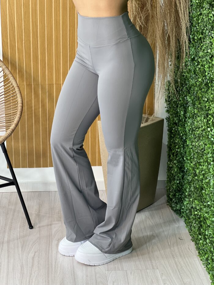 calca flare poliamida bibi cinza calca flare poliamida bibi cinza