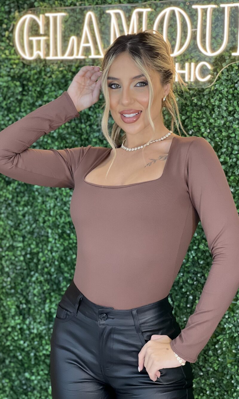 body manga longa thays marrom