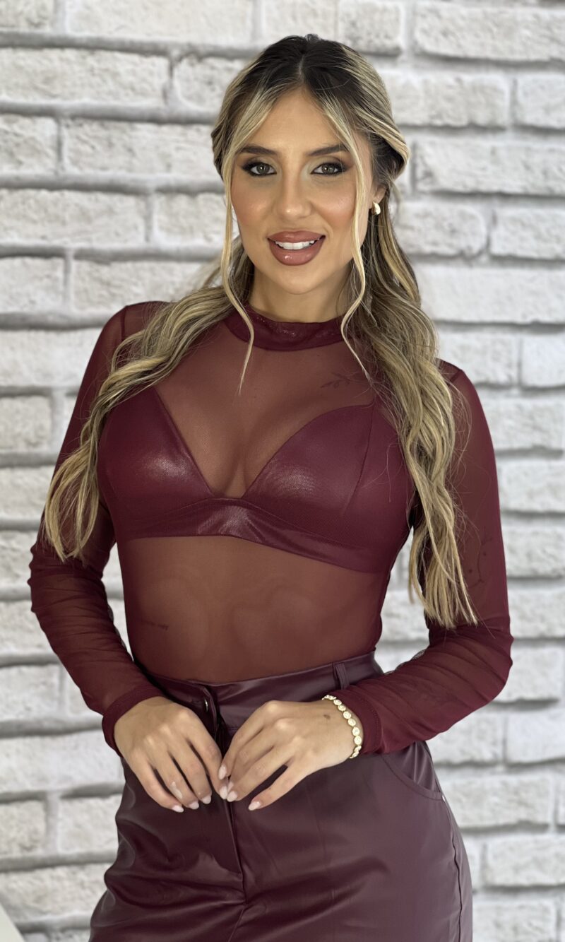 body tule bordo body tule bordo