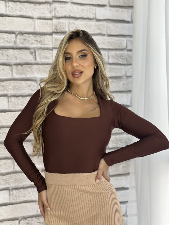 body selena marrom body selena marrom