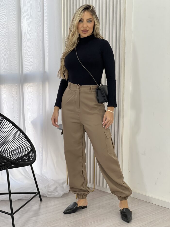 calca jogger alfaiataria bia cappuccino