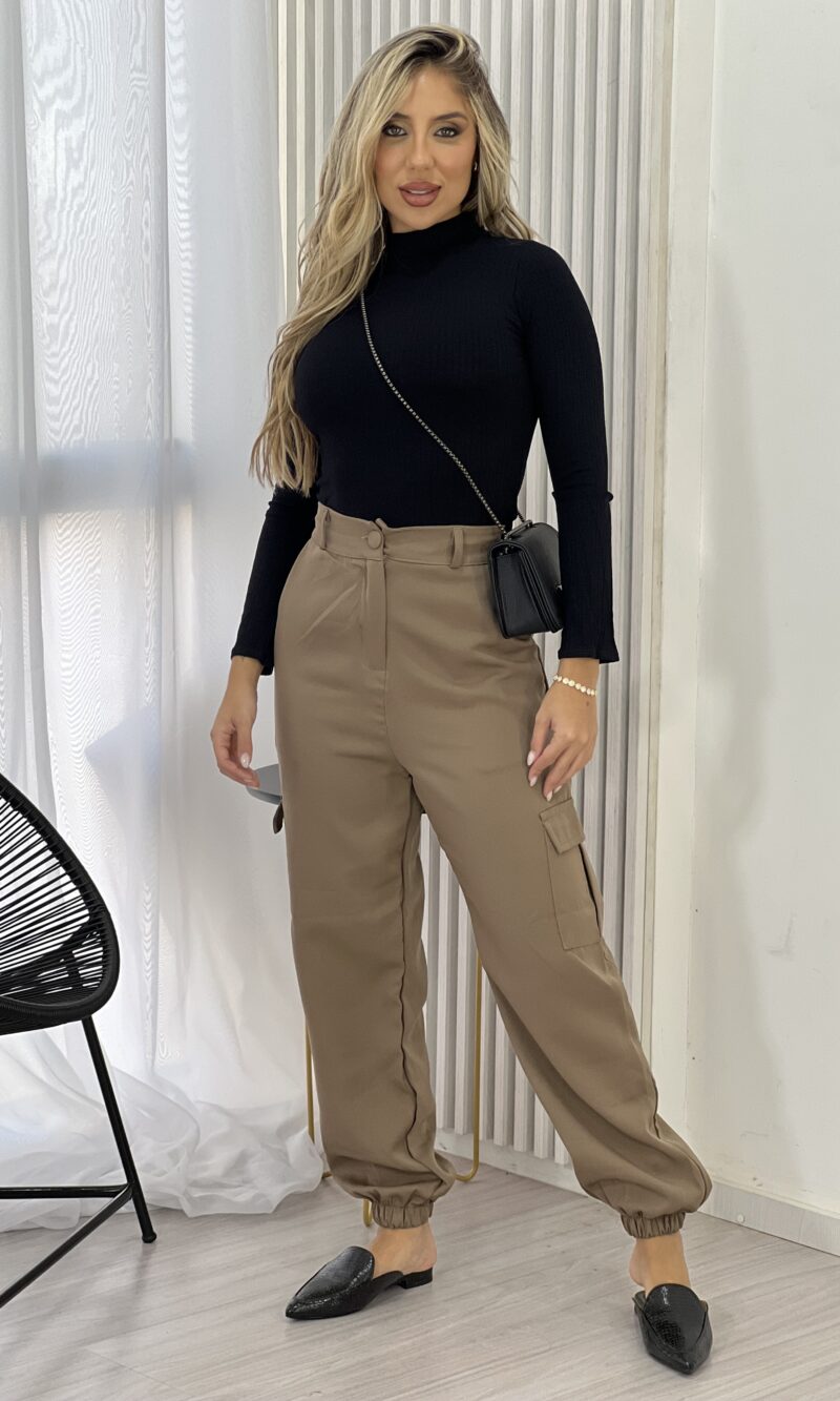 calca jogger alfaiataria bia cappuccino