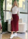 saia midi modal vermelho