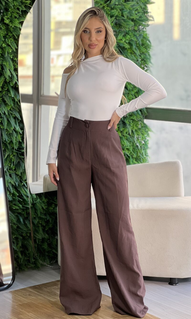 calÇa pantalona helena marrom