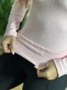 blusa termica canelada gola rosa bb