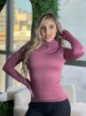 blusa termica ziper magenta