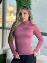 blusa termica ziper magenta