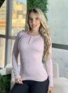 blusa termica botao rose
