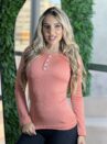 blusa termica botao pessego