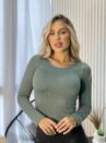 blusa termica gola baixa verde
