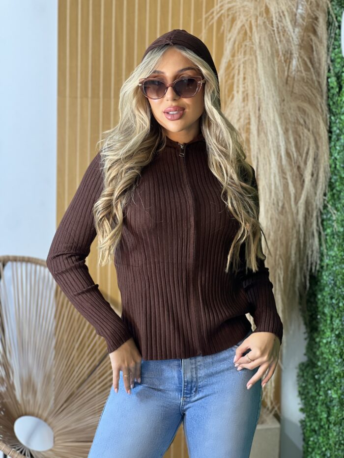 casaquinho modal com capuz marrom casaquinho modal com capuz marrom