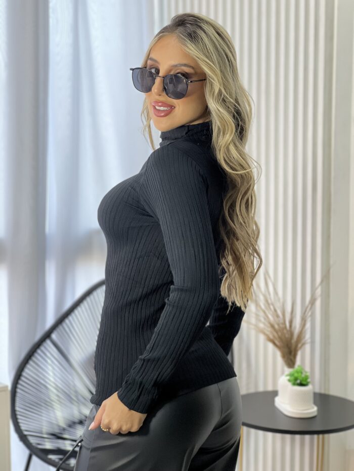 blusa termica gola franzida preto blusa termica gola franzida preto