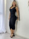 vestido midi sara preto