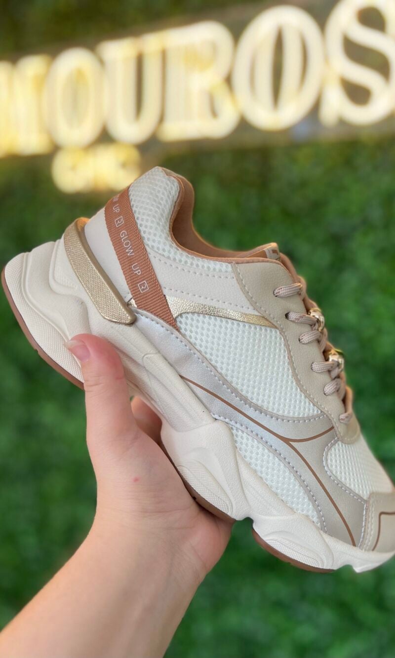 tenis dupla sport coconut bege ramarim 26 90101