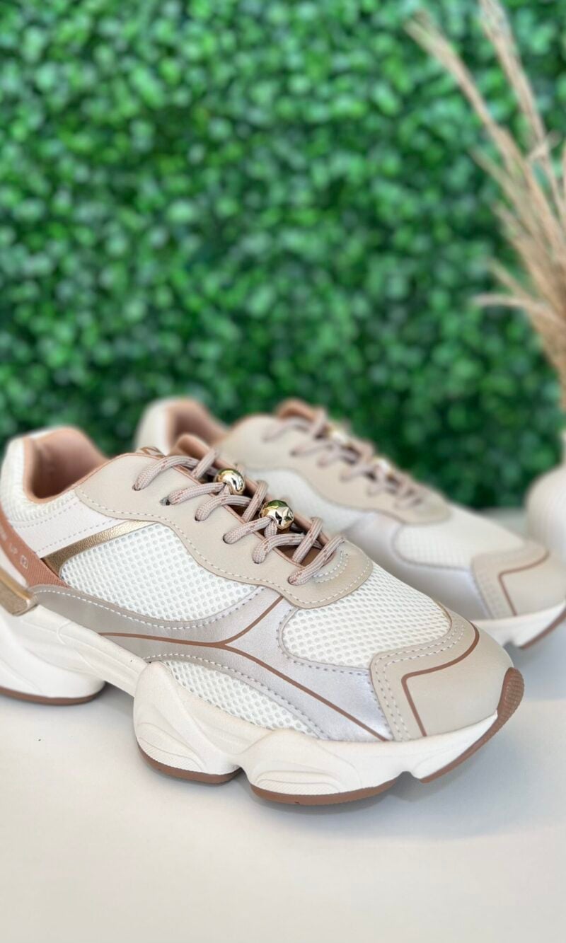 tenis dupla sport coconut bege ramarim 26 90101