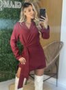 macaquinho blazer bordo