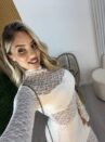 vestido midi renda off white