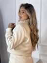 jaqueta cropped suede bruna off white