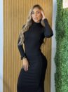 vestido midi morena preto