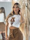 t shirt ursinho cowgirl off white
