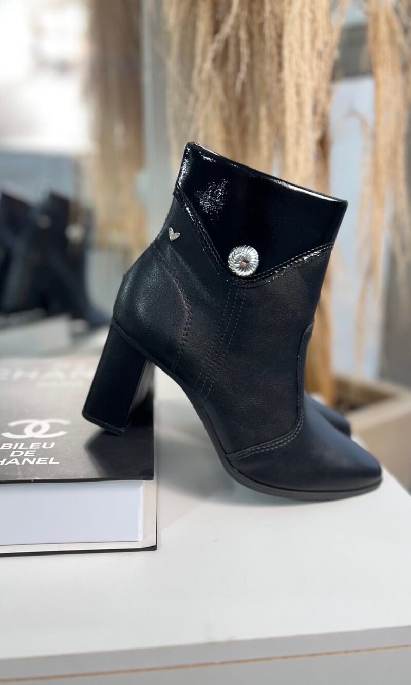 bota cano curto botao preto mississipi jo352 bota cano curto botao preto mississipi jo352