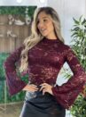 body renda isabel bordo