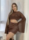 cropped tule aurora marrom