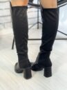 bota cano longo salto bloco preto mississipi jo842