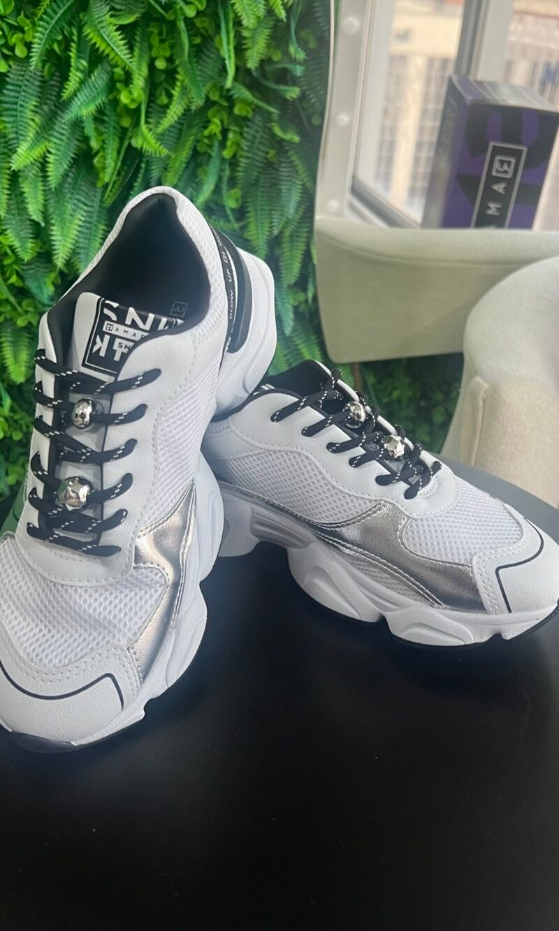 tenis dupla sport branco prata preto ramarim 26 90101