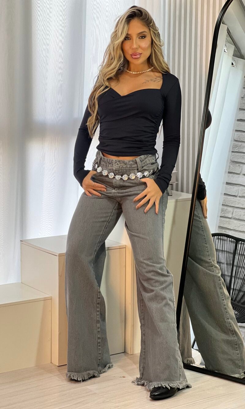 blusa poliamida bianca preto