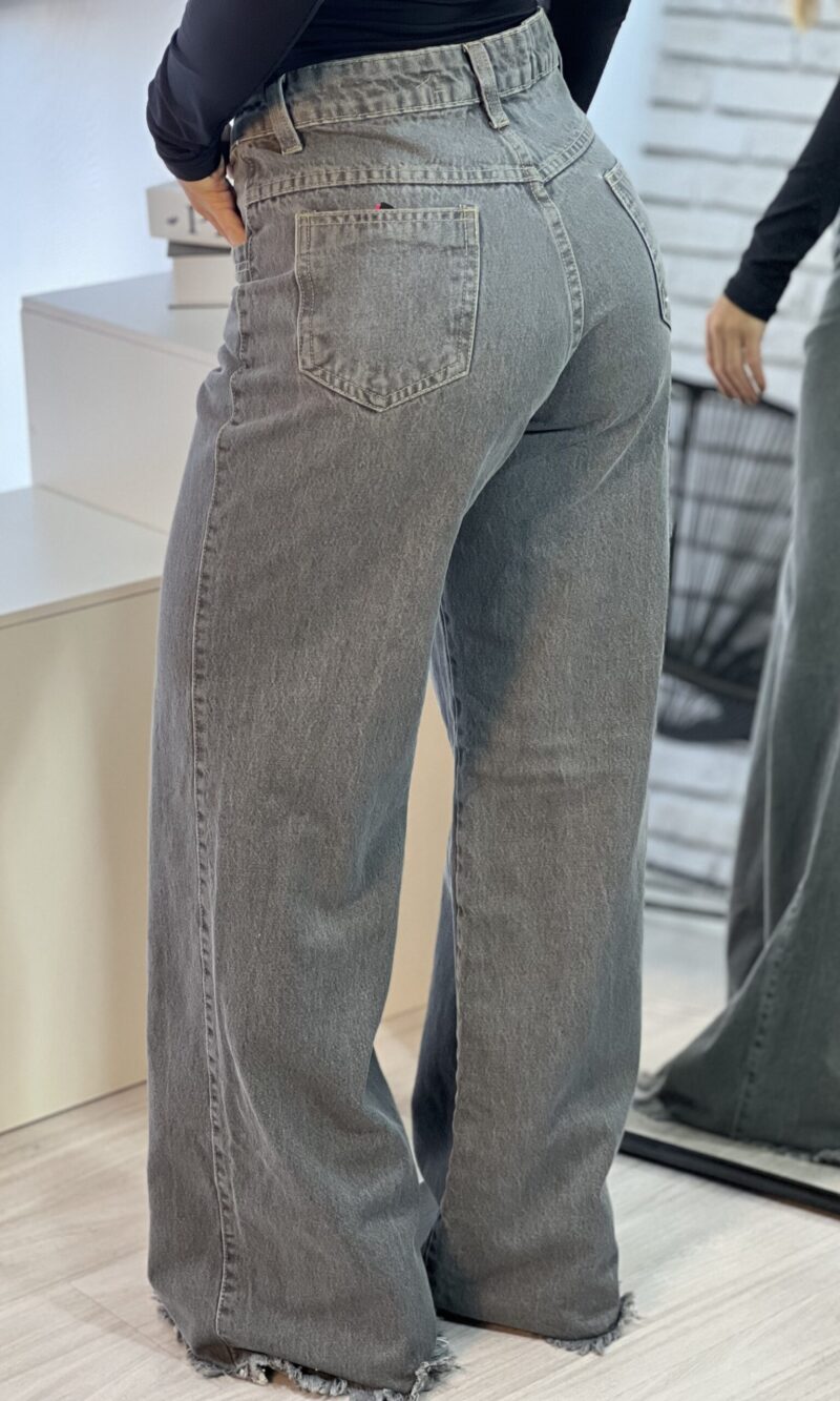 calca jeans wide leg nina