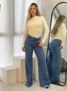 body manga longa amelia creme