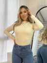 body manga longa amelia creme
