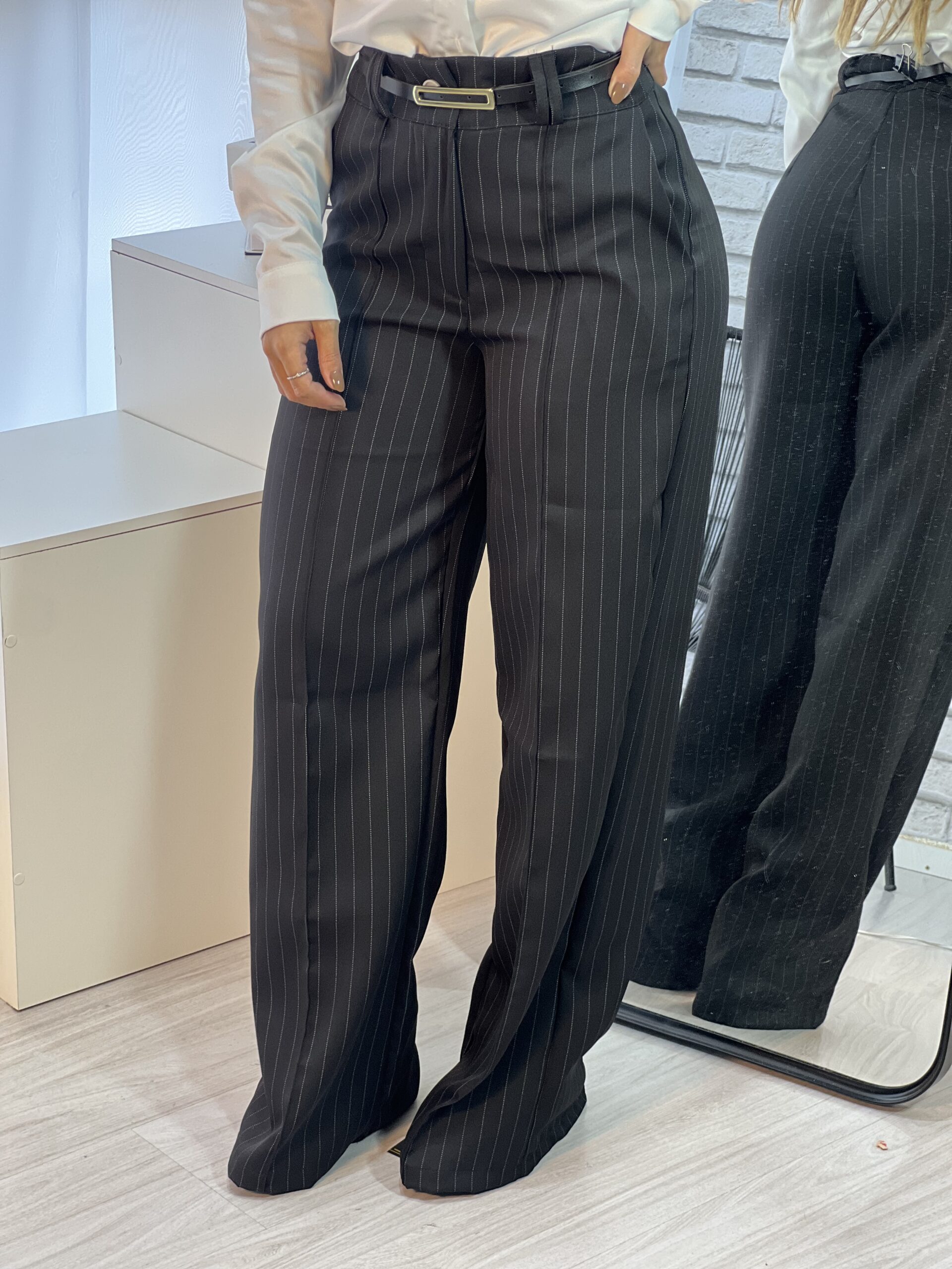 calÇa pantalona aurora risca de giz calÇa pantalona aurora risca de giz