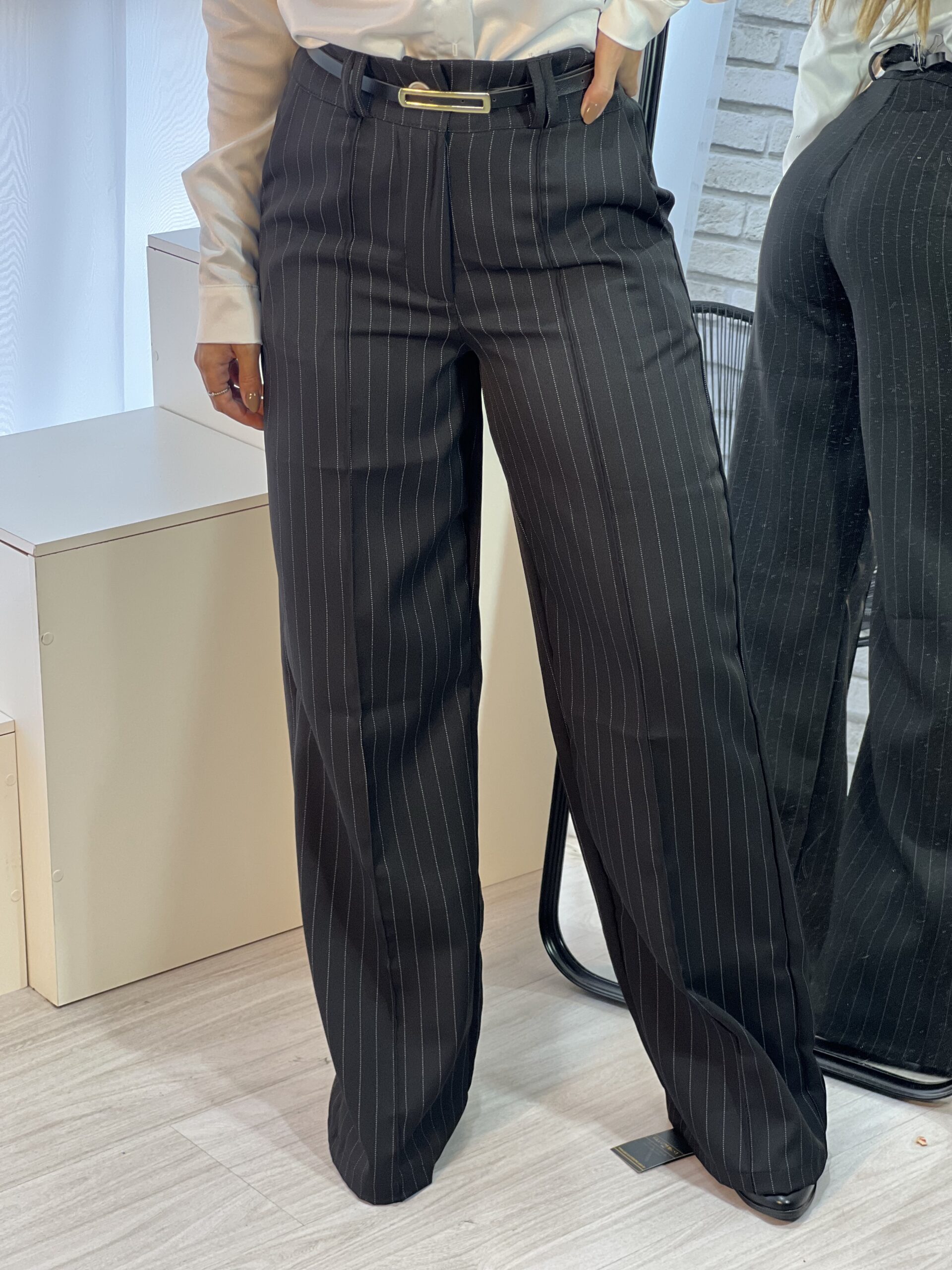 calÇa pantalona aurora risca de giz calÇa pantalona aurora risca de giz