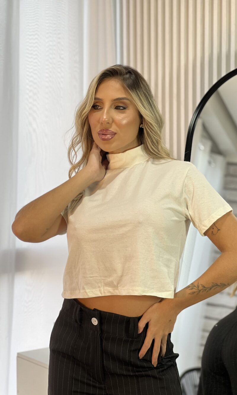 cropped t shirt off white