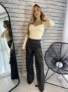 blusa poliamida bianca creme