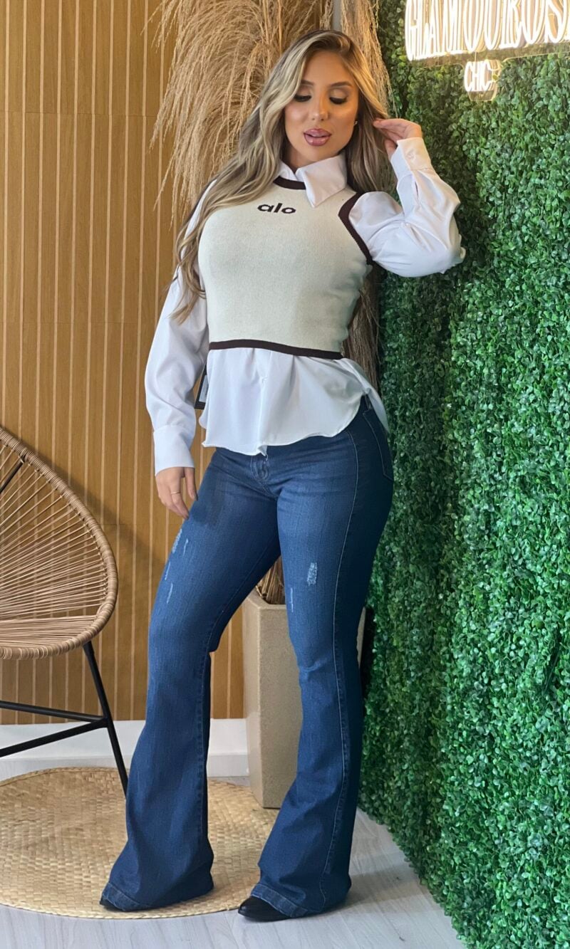 cropped regata modal off white