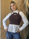 cropped regata modal marrom