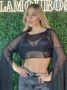 cropped tule aurora preto