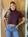 cropped t shirt bordo
