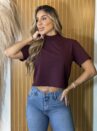 cropped t shirt bordo