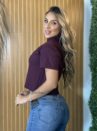 cropped t shirt bordo