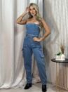 macacao jeans tomara que caia