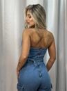macacao jeans tomara que caia