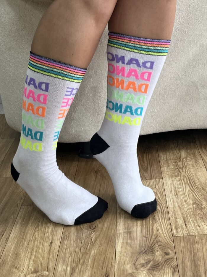 meia cano longo estampado branco meia cano longo estampado branco